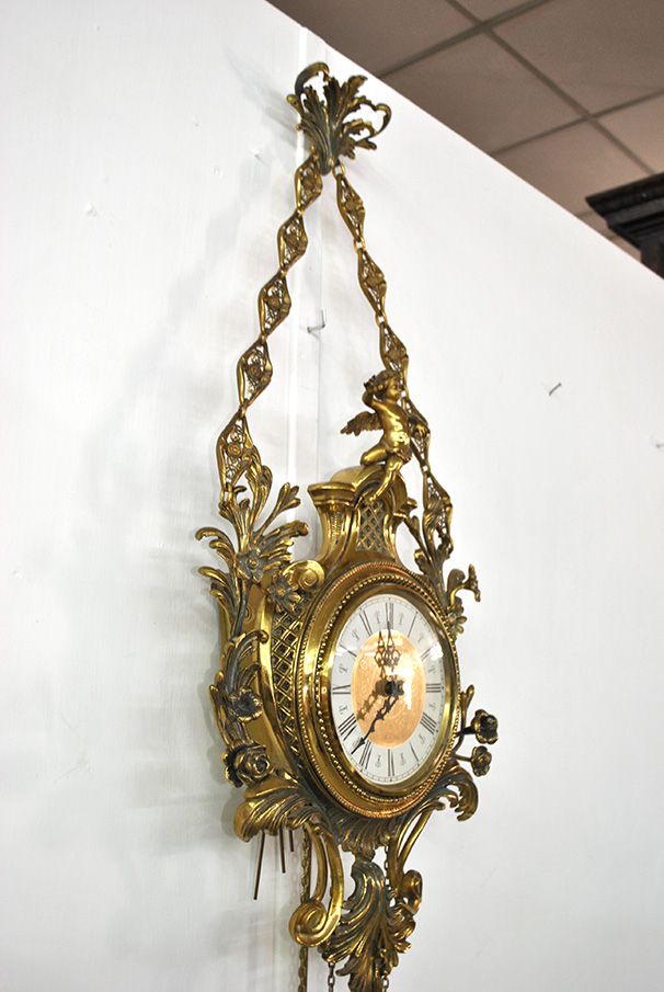 Reloj de Pared Adhesivo Bronce ABS Ø 35 cm (12 Unidades) 